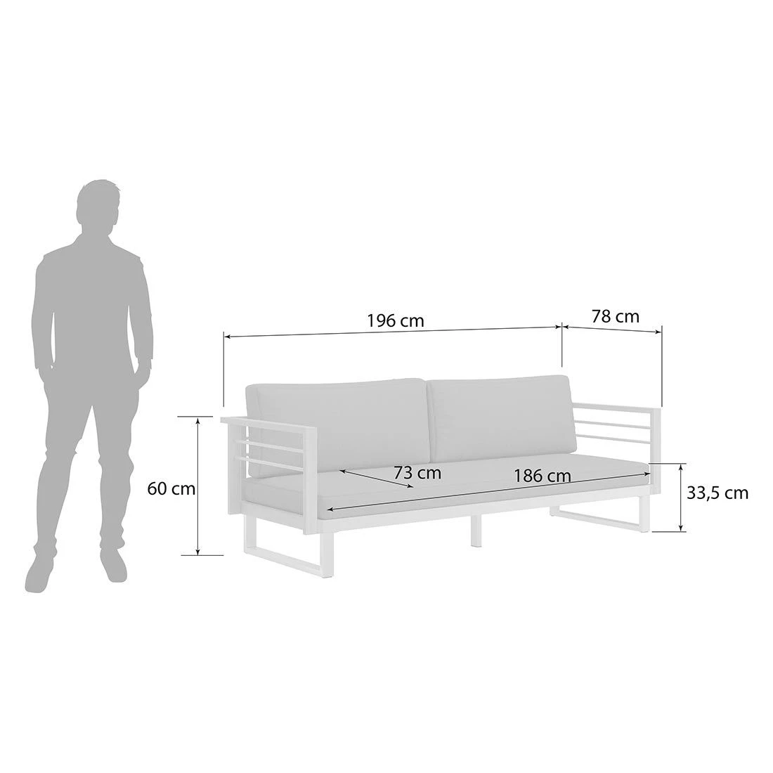 OUTLIV. Hawaii Gartensofa Edelstahl/Teak/Polster Dunkelgrau OUTLIV. Hawaii Gartensofa Edelstahl/Teak/Polster Dunkelgrau -Outliv outliv hawaii 3 sitzersofa edelstahl teak polster dunkelgrau 1226206 3