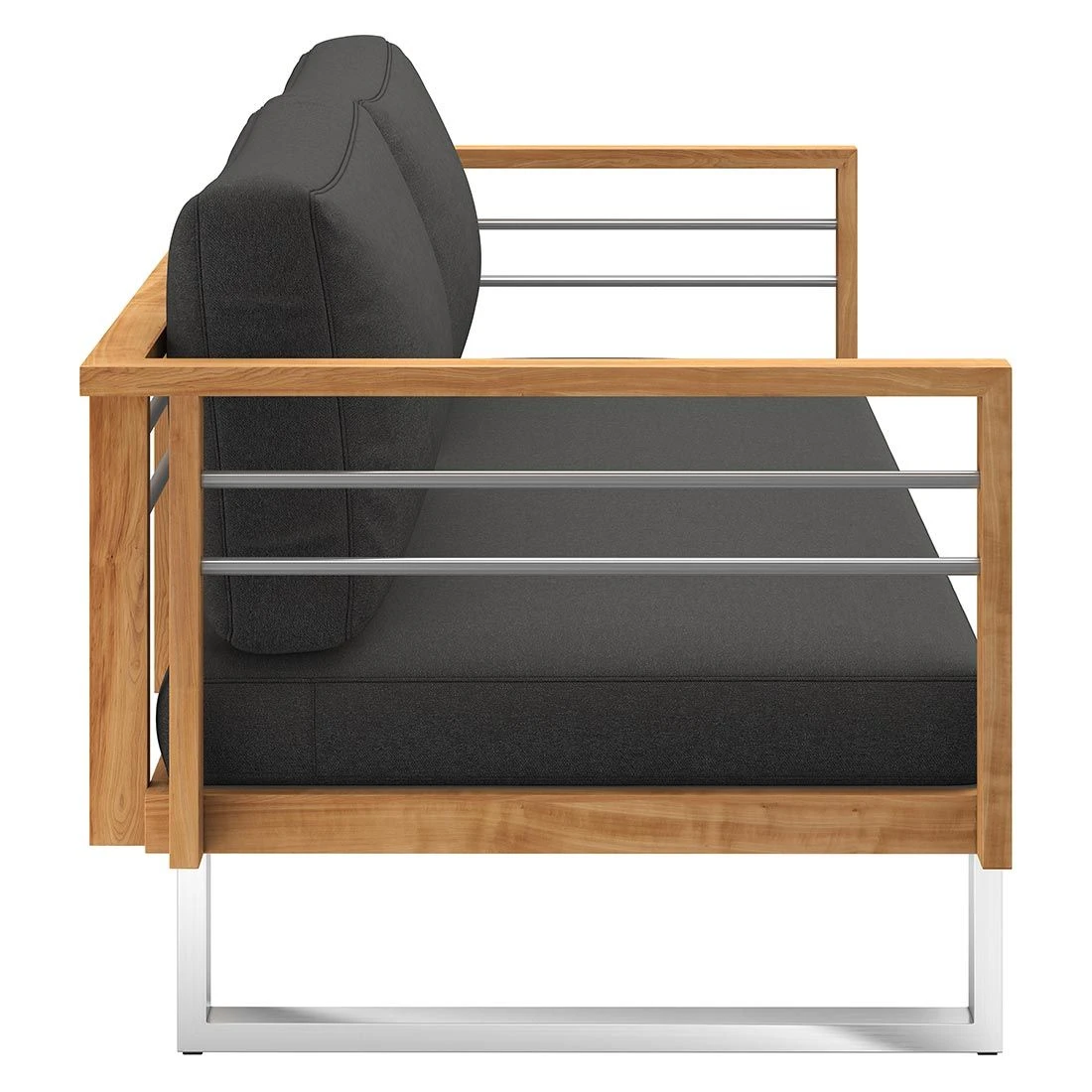 OUTLIV. Hawaii Gartensofa Edelstahl/Teak/Polster Dunkelgrau OUTLIV. Hawaii Gartensofa Edelstahl/Teak/Polster Dunkelgrau -Outliv outliv hawaii 3 sitzersofa edelstahl teak polster dunkelgrau 1226206 5