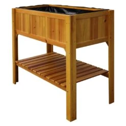 OUTLIV. Hochbeet Mit Ablage Tanne Braun