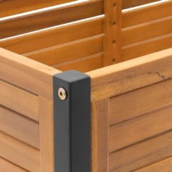 OUTLIV. Bern Hochbeet 90x45x90cm Stahl/Akazie Schwarz/Natur -Outliv outliv ko tao hochbeet 90x45x90cm stahl akazie 1343114 7