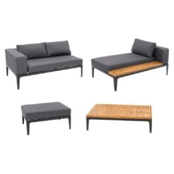 OUTLIV. Bern Ecklounge Aluminium/Olefin Schwarz/Grau 2 OUTLIV. Bern Ecklounge Aluminium/Olefin Schwarz/Grau -Outliv outliv ko tao loungeecke aluminium olefin 1342960 3
