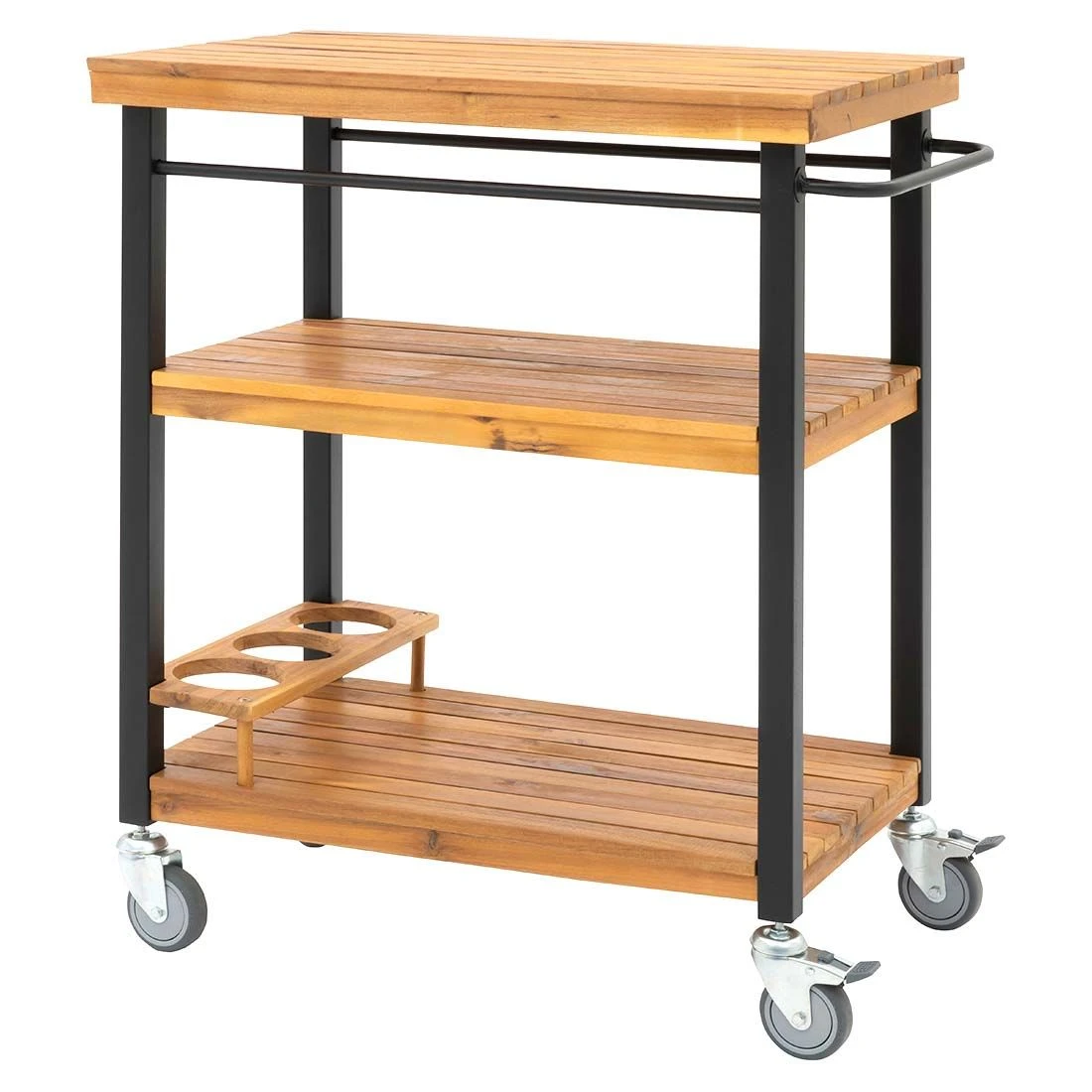 OUTLIV. Bern Servierwagen 66x43x80cm Stahl/Akazie Schwarz/Natur OUTLIV. Bern Servierwagen 66x43x80cm Stahl/Akazie Schwarz/Natur -Outliv outliv ko tao servierwagen 66x43x80cm stahl akazie 1343136 1