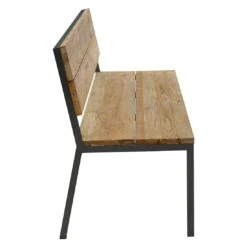 OUTLIV. Kobe Gartenbank 180 Cm Edelstahl/Teak Anthrazit/Natur -Outliv outliv kobe 3 sitzerbank 180 cm edelstahl teak 1428914 3