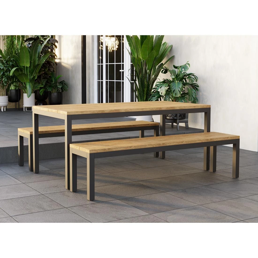 OUTLIV. Kobe Gartenmöbel-Set 3-tlg. Tisch 180x90cm Anthrazit/Natur OUTLIV. Kobe Gartenmöbel-Set 3-tlg. Tisch 180x90cm Anthrazit/Natur -Outliv outliv kobe gartenmoebel set 3 tlg tisch 180x90cm 1495838 1
