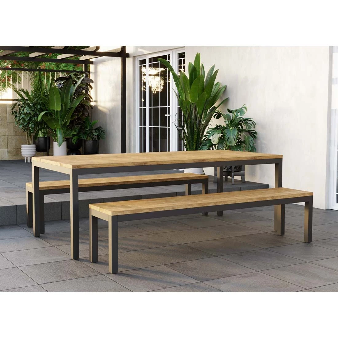 OUTLIV. Kobe Gartenmöbel-Set 3-tlg. Tisch 220x100cm Anthrazit/Natur OUTLIV. Kobe Gartenmöbel-Set 3-tlg. Tisch 220x100cm Anthrazit/Natur -Outliv outliv kobe gartenmoebel set 3 tlg tisch 220x100cm 1495849 1