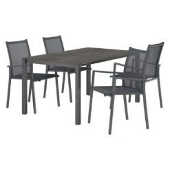 OUTLIV. Kobe Gartenmöbel-Set 5-tlg. Tisch 160/217/267x91cm Anthrazit/Zement Dunkel -Outliv outliv kobe gartenmoebel set 5 tlg tisch 160 217 267x91cm 1495090 3
