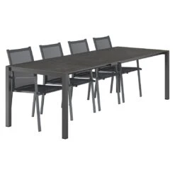OUTLIV. Kobe Gartenmöbel-Set 5-tlg. Tisch 160/217/267x91cm Anthrazit/Dark Grey 2 OUTLIV. Kobe Gartenmöbel-Set 5-tlg. Tisch 160/217/267x91cm Anthrazit/Dark Grey -Outliv outliv kobe gartenmoebel set 5 tlg tisch 160 217 267x91cm 1495101 2