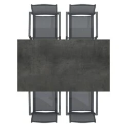 OUTLIV. Kobe Gartenmöbel-Set 5-tlg. Tisch 160x90cm Anthrazit/Zement Dunkel -Outliv outliv kobe gartenmoebel set 5 tlg tisch 160x90cm 1495068 4