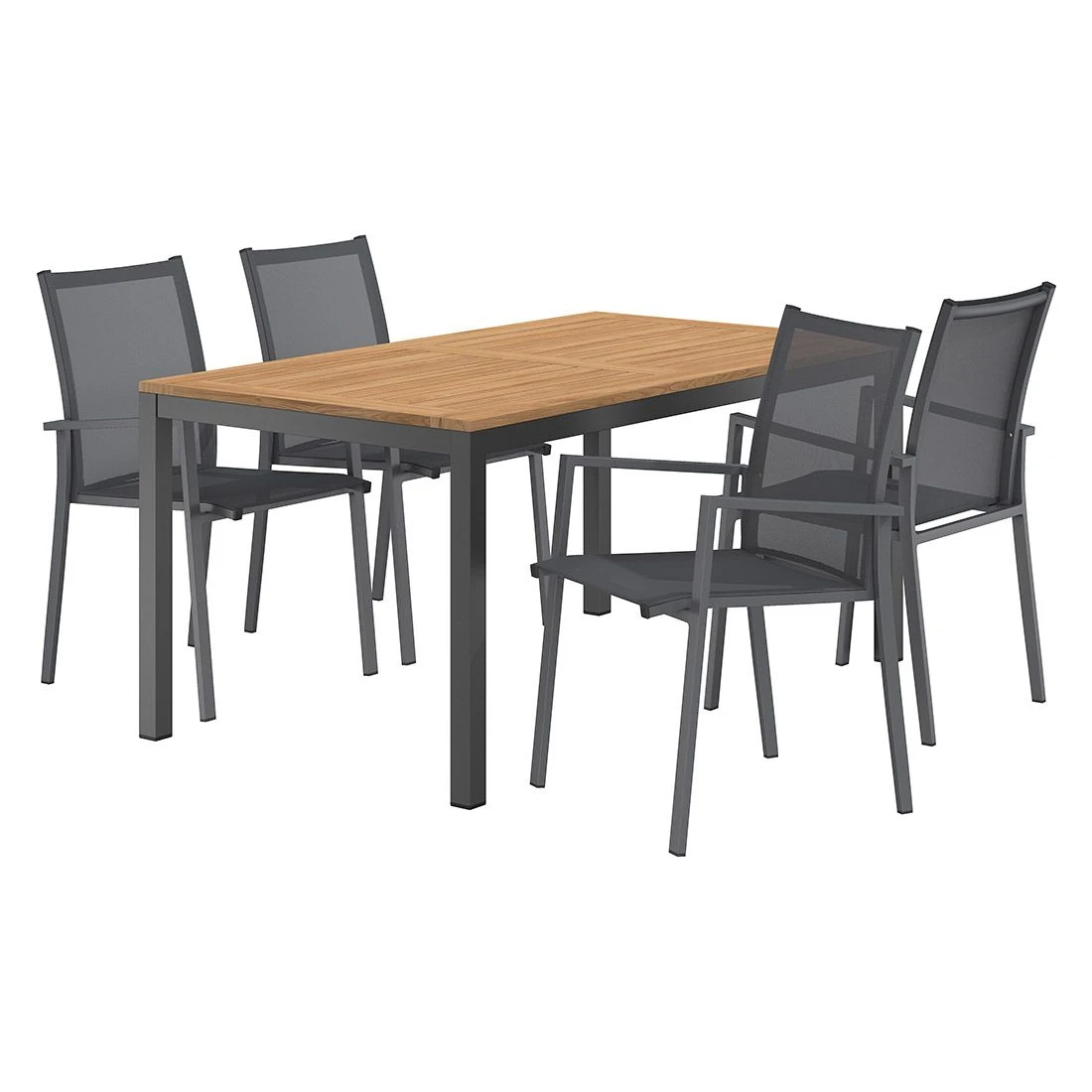 OUTLIV. Kobe Gartenmöbel-Set 5-tlg. Tisch 160x90cm Anthrazit/Natur OUTLIV. Kobe Gartenmöbel-Set 5-tlg. Tisch 160x90cm Anthrazit/Natur -Outliv outliv kobe gartenmoebel set 5 tlg tisch 160x90cm 1495079 2