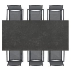 OUTLIV. Kobe Gartenmöbel-Set 7-tlg. Tisch 220x100cm Anthrazit/Dark Grey -Outliv outliv kobe gartenmoebel set 7 tlg tisch 220x100cm 1495013 4