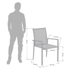 OUTLIV. Kobe Stapelsessel Aluminium/Textilene Anthrazit -Outliv outliv kobe stapelsessel aluminium textilene anthrazit 1423590 10