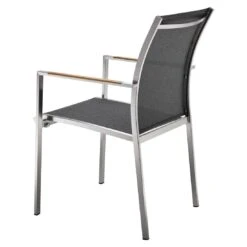 OUTLIV. Kreta Stapelsessel Edelstahl/Textilene Silber/Coal -Outliv outliv kreta stapelsessel edelstahl rope 1365818 4