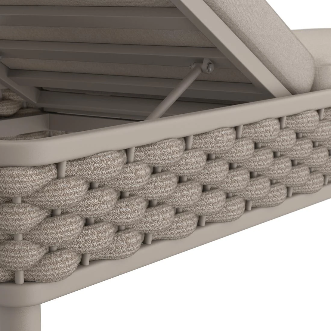 OUTLIV. Leon Gartenliege Aluminium/Rope/Olefin Beige OUTLIV. Leon Gartenliege Aluminium/Rope/Olefin Beige -Outliv outliv leon gartenliege aluminium rope polster grau beige 1100729 11