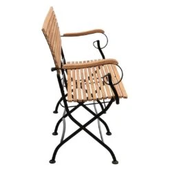 OUTLIV. Lindau Gartenbank 120x59 Cm Stahl/Teak Dunkelgrau -Outliv outliv lindau 2 sitzer bank 120x59 cm stahl teak 1346150 3