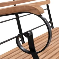 OUTLIV. Lindau Gartenbank 120x59 Cm Stahl/Teak Dunkelgrau -Outliv outliv lindau 2 sitzer bank 120x59 cm stahl teak 1346150 8