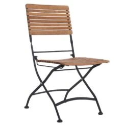 OUTLIV. Lindau Biergartenklappstuhl Stahl/Teak Schwarz/Teak
