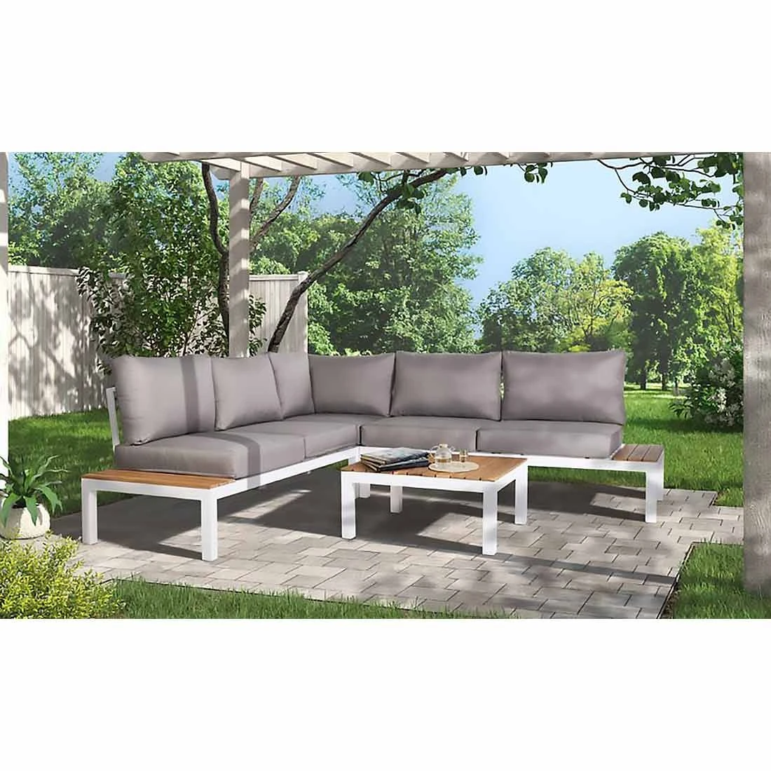 Outliv. Ecklounge Aluminium/Akazie inkl. Polster Teaklook Outliv. Ecklounge Aluminium/Akazie Inkl. Polster Teaklook -Outliv outliv loungeecke aluminium akazie inkl polster 1284385 1