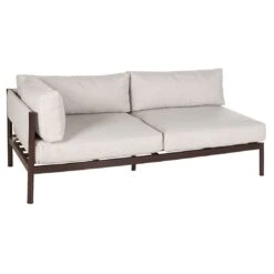 OUTLIV. Loungeset 4tlg. Aluminium/Teak Dunkelbraun/Beige -Outliv outliv loungeset 4tlg aluminium teak 1435173 3