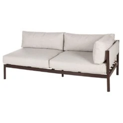 OUTLIV. Loungeset 4tlg. Aluminium/Teak Dunkelbraun/Beige -Outliv outliv loungeset 4tlg aluminium teak 1435173 4