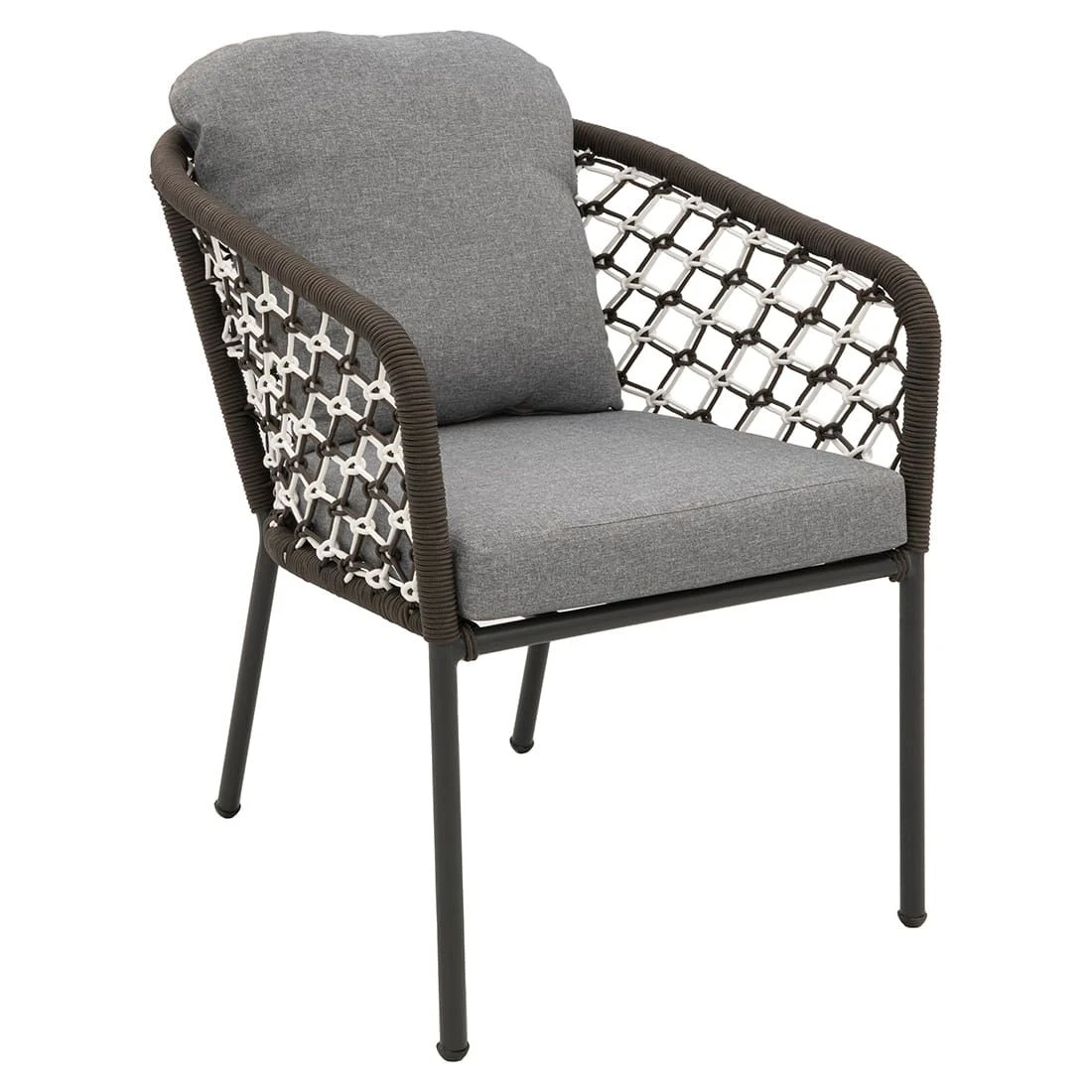 OUTLIV. Mali Gartensessel Aluminium/Rope Anthrazit/Dunkelgrau-Weiß OUTLIV. Mali Gartensessel Aluminium/Rope Anthrazit/Dunkelgrau-Weiß -Outliv outliv mali diningsessel aluminium rope 1353399 1