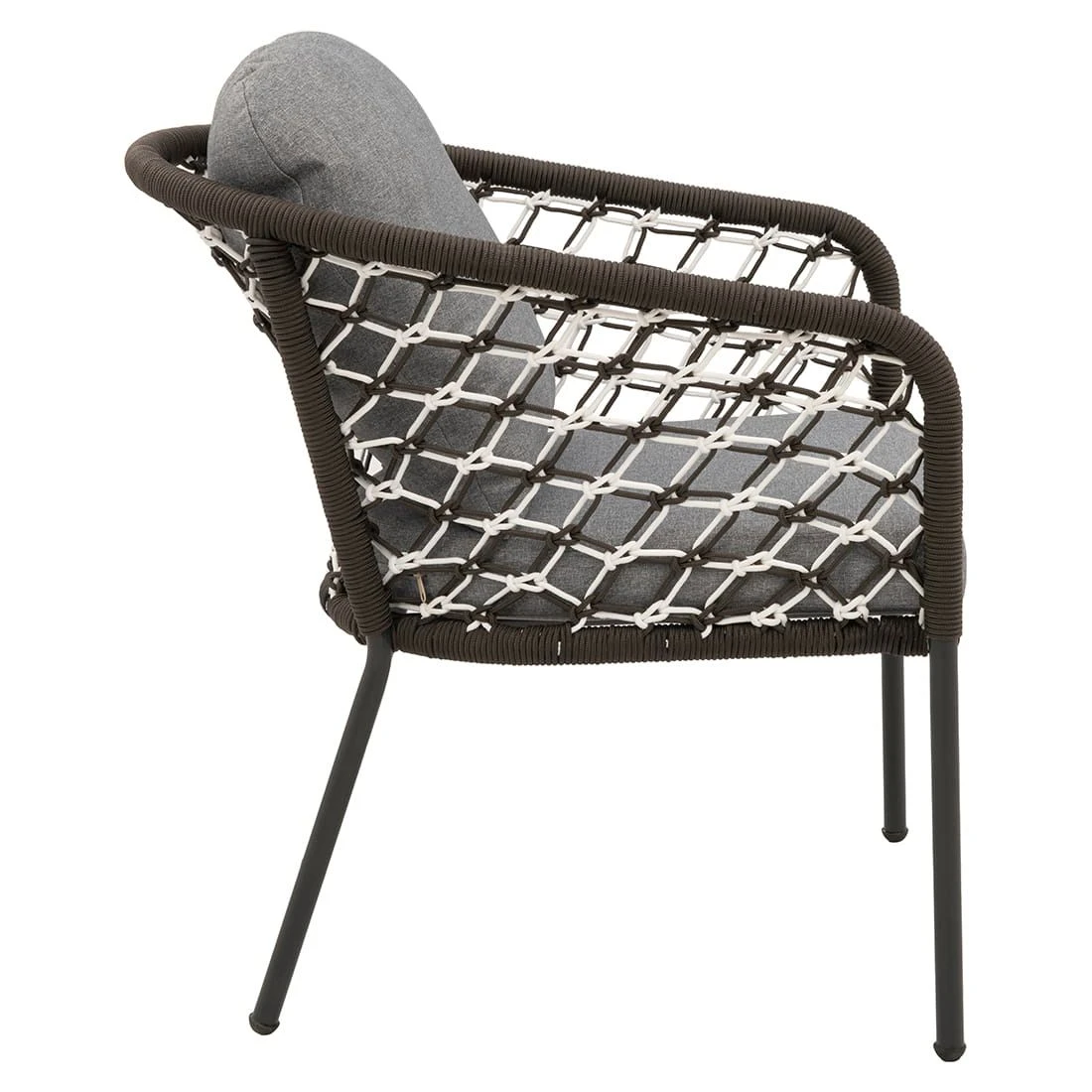 OUTLIV. Mali Gartensessel Aluminium/Rope Anthrazit/Dunkelgrau-Weiß OUTLIV. Mali Gartensessel Aluminium/Rope Anthrazit/Dunkelgrau-Weiß -Outliv outliv mali diningsessel aluminium rope 1353399 3