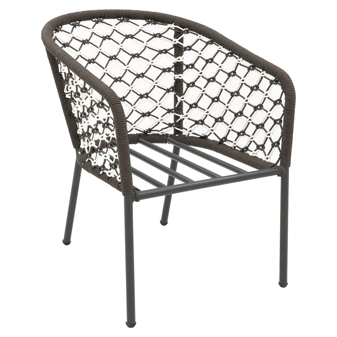 OUTLIV. Mali Gartensessel Aluminium/Rope Anthrazit/Dunkelgrau-Weiß OUTLIV. Mali Gartensessel Aluminium/Rope Anthrazit/Dunkelgrau-Weiß -Outliv outliv mali diningsessel aluminium rope 1353399 5