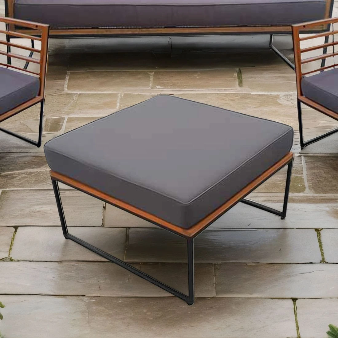 OUTLIV. Maui Loungehocker Stahl/Akazie/Polster Schwarz/Anthrazit OUTLIV. Maui Loungehocker Stahl/Akazie/Polster Schwarz/Anthrazit -Outliv outliv maui loungehocker stahl akazie polster 1343191 1