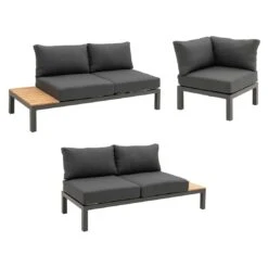 OUTLIV. Merida Ecklounge Aluminium/Polyester Anthrazit 2 OUTLIV. Merida Ecklounge Aluminium/Polyester Anthrazit -Outliv outliv merida loungeecke aluminium polster anthrazit 1244675 3