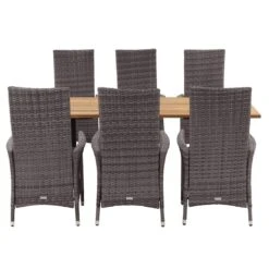 OUTLIV. Mexico Gartenmöbelset 7-tlg. Mit Tisch 200x100cm Grau/Schwarz 3 OUTLIV. Mexico Gartenmöbelset 7-tlg. Mit Tisch 200x100cm Grau/Schwarz -Outliv outliv mexico gartenmoebelset 7 tlg mit tisch 200x100cm 1408828 4