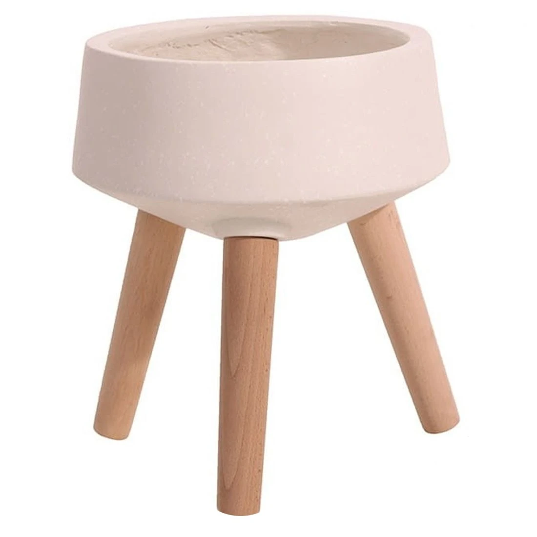 OUTLIV. Pflanzkübel Ø25,5x34cm Magnesia mit Holzfüßen Buche Natur/Weiß OUTLIV. Pflanzkübel Ø25,5x34cm Magnesia Mit Holzfüßen Buche Natur/Weiß -Outliv outliv mgo x x cm magnesia mit holzfussen buche natur weiss 1083998 1