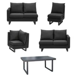 OUTLIV. By Detlef Steves Miami Dininglounge 5-tlg. Sunbrella Anthrazit/Sooty 2 OUTLIV. By Detlef Steves Miami Dininglounge 5-tlg. Sunbrella Anthrazit/Sooty -Outliv outliv miami dininglounge 5 tlg sunbrella 1348680 3