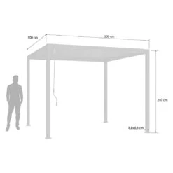 OUTLIV. Mira Gartenpergola 300x300cm Aluminium/Stahl Anthrazit 10 OUTLIV. Mira Gartenpergola 300x300cm Aluminium/Stahl Anthrazit -Outliv outliv mira pavillon 300x300cm aluminium stahl anthrazit 1239373 10