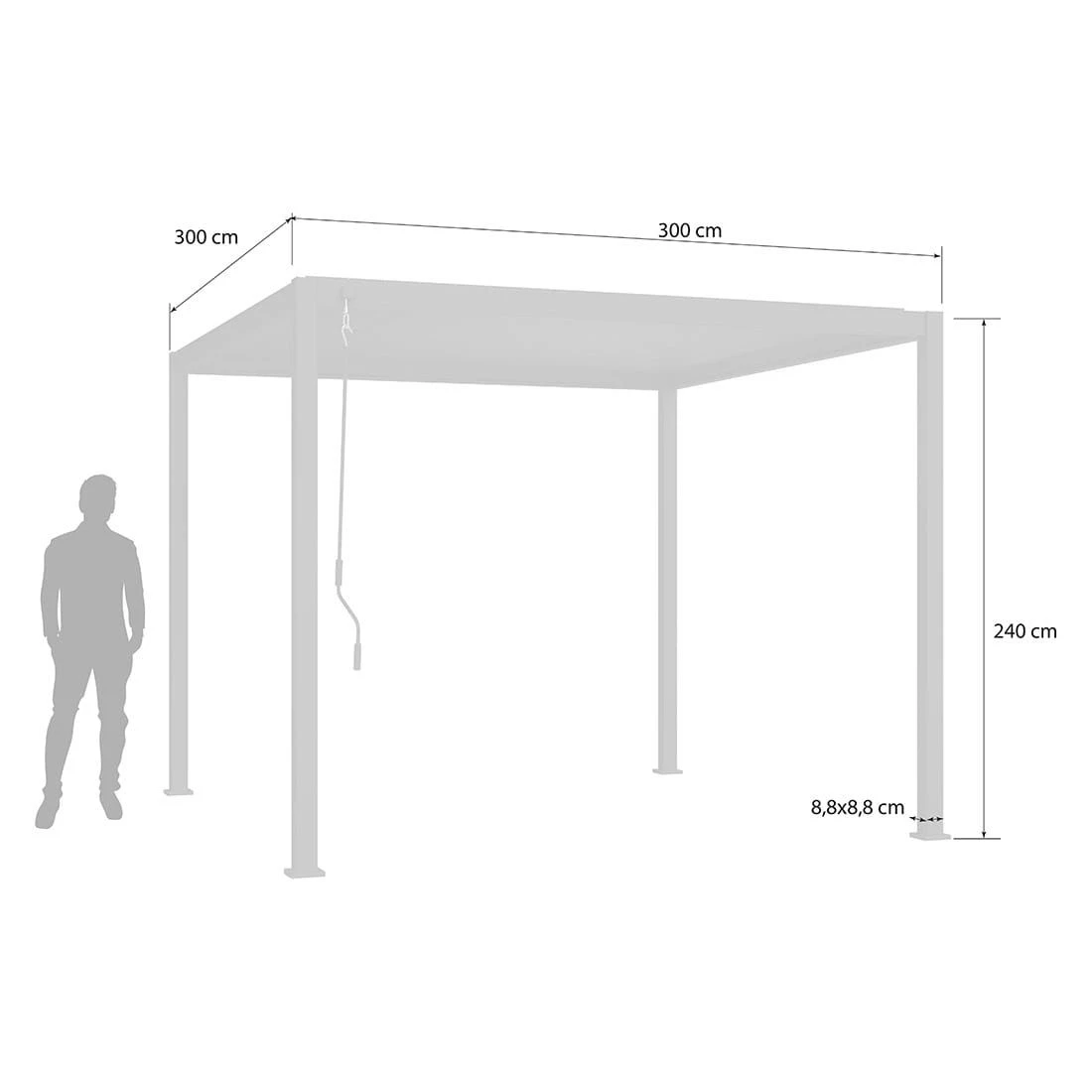 OUTLIV. Mira Gartenpergola 300x300cm Aluminium/Stahl Anthrazit OUTLIV. Mira Gartenpergola 300x300cm Aluminium/Stahl Anthrazit -Outliv outliv mira pavillon 300x300cm aluminium stahl anthrazit 1239373 10