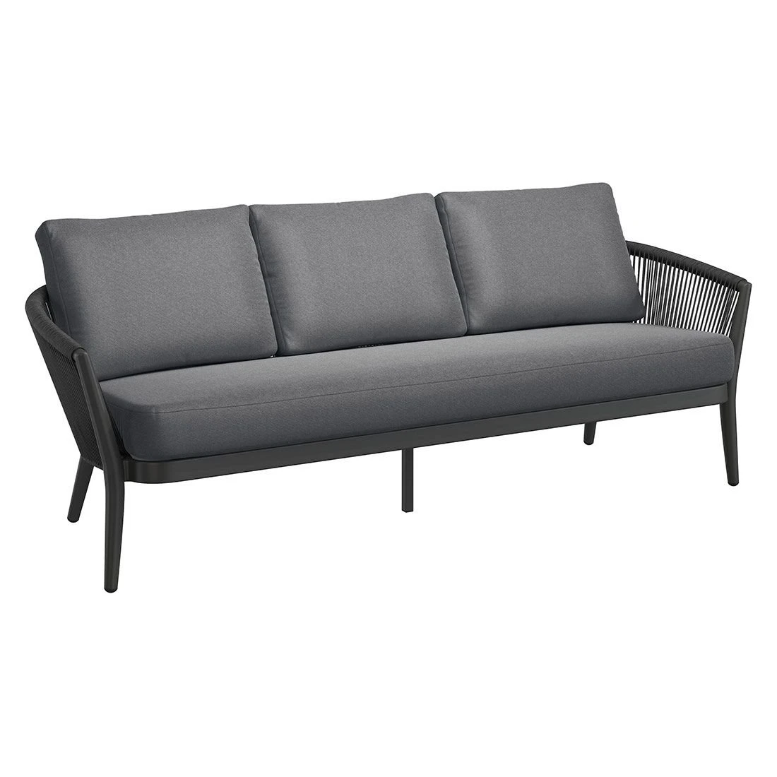OUTLIV. Monet Gartensofa Aluminium/Rope inkl. Kissen Schwarz/Dunkelgrau OUTLIV. Monet Gartensofa Aluminium/Rope Inkl. Kissen Schwarz/Dunkelgrau -Outliv outliv monet 3 sitzersofa aluminium rope inkl kissen 1412876 2