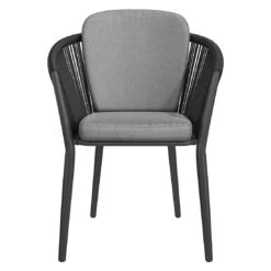 OUTLIV. Monet Gartensessel Aluminium/Rope Inkl. Kissen Schwarz/Dunkelgrau -Outliv outliv monet diningsessel aluminium rope inkl kissen 1337284 4