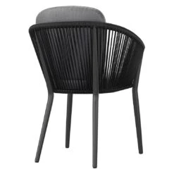 OUTLIV. Monet Gartensessel Aluminium/Rope Inkl. Kissen Schwarz/Dunkelgrau -Outliv outliv monet diningsessel aluminium rope inkl kissen 1337284 6