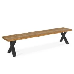 OUTLIV. Hudson Gartenbank Edelstahl/Teak Recycelt Charcoal/Teak Recycelt