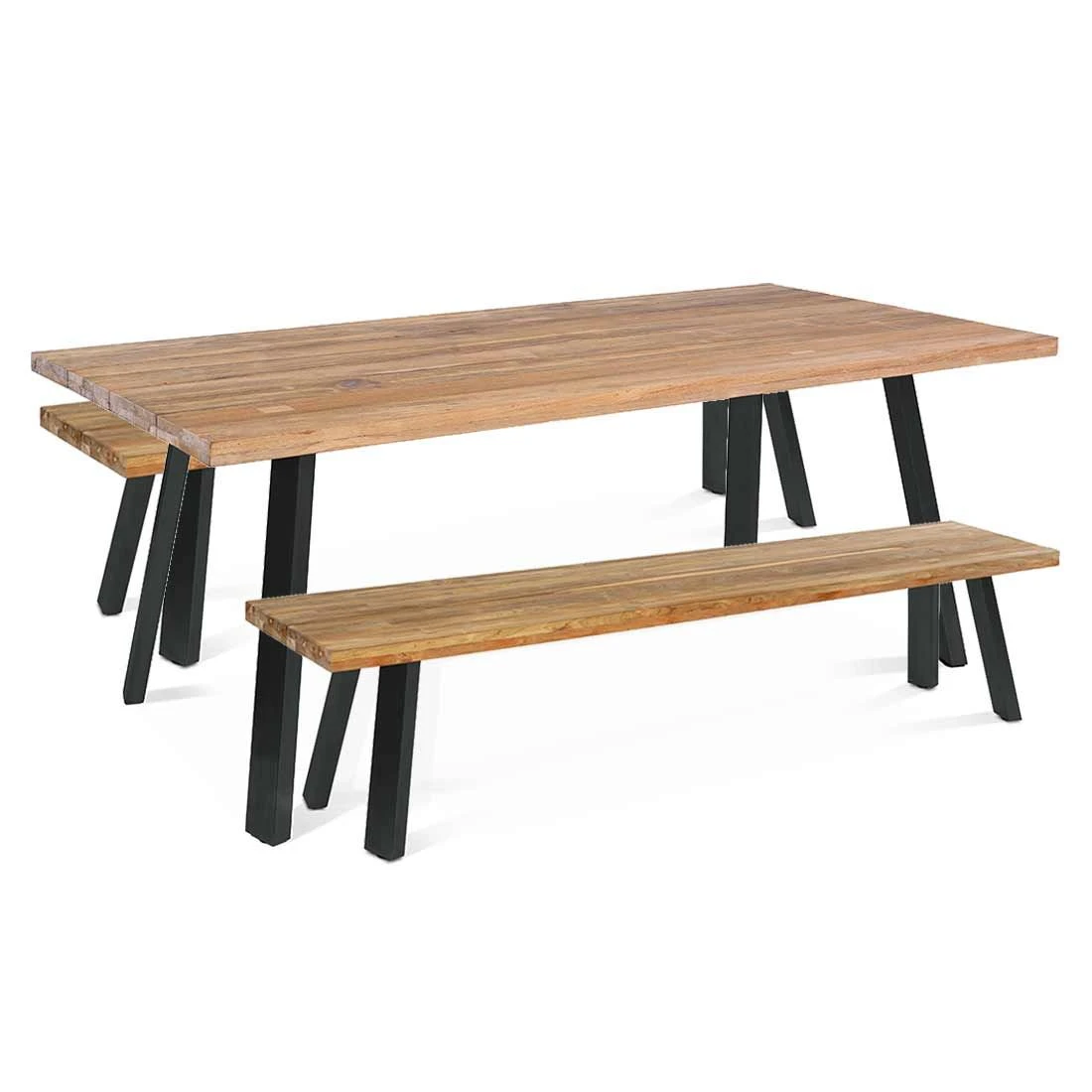 OUTLIV. Ohio Gartenmöbelset 3-tlg. Tisch 200x100cm Edelstahl/Teak recycelt Charcoal/Teak Recycelt OUTLIV. Ohio Gartenmöbelset 3-tlg. Tisch 200x100cm Edelstahl/Teak Recycelt Charcoal/Teak Recycelt -Outliv outliv ohio gartenmoebelset 3 tlg aluminium teak recycelt 1400490 1