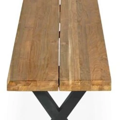 OUTLIV. Hudson Gartenmöbelset 3-tlg. Tisch 220x100cm Edelstahl/Teak Recycelt Charcoal/Teak Recycelt -Outliv outliv ohio gartenmoebelset 3 tlg aluminium teak recycelt 1400523 10