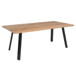 OUTLIV. Ohio Gartentisch Edelstahl/Teak Recycelt Charcoal/Teak Recycelt