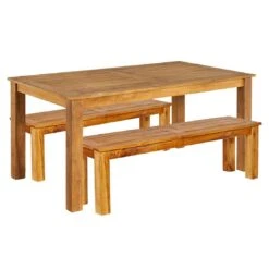 OUTLIV. Ontako Gartenmöbelset 3-tlg. Tisch 180x90cm Teak Natur