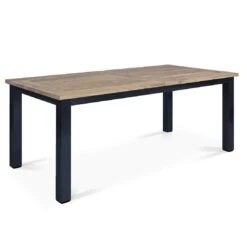 OUTLIV. Oxford Ausziehtisch 200/260x100cm Edelstahl/Teak Recycelt Charcoal/Teak Recycelt