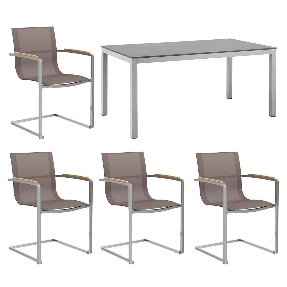 OUTLIV. Rimini Gartenmöbelset 5-tlg. mit Tisch 160x90 cm Taupe/Zement OUTLIV. Rimini Gartenmöbelset 5-tlg. Mit Tisch 160x90 Cm Taupe/Zement -Outliv outliv parla gartenmoebelset 5 tlg mit tisch 160x90 cm 1422611 1