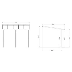 OUTLIV. Patio Terrassenüberdachung 315x309x255cm Aluminium Anthrazit 7 OUTLIV. Patio Terrassenüberdachung 315x309x255cm Aluminium Anthrazit -Outliv outliv patio terrassenueberdachung 312x303cm aluminium 1432709 8