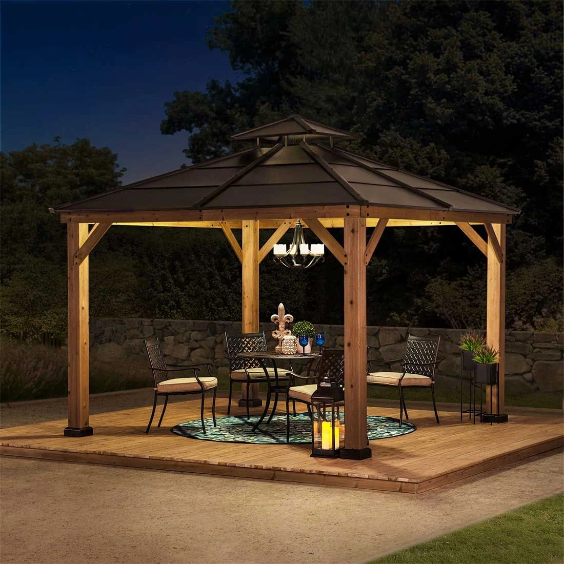OUTLIV. Pavillon 335x335 cm Zedernholz/Stahl Braun OUTLIV. Pavillon 335x335 Cm Zedernholz/Stahl Braun -Outliv outliv pavillon 335x335 cm zedernholz stahl 1422226 10