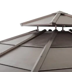 OUTLIV. Pavillon 335x335 Cm Zedernholz/Stahl Braun 4 OUTLIV. Pavillon 335x335 Cm Zedernholz/Stahl Braun -Outliv outliv pavillon 335x335 cm zedernholz stahl 1422226 5