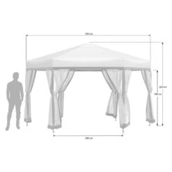 OUTLIV. Gartenpavillon 335x335cm Stahl/Stoff Schwarz/Weiß 9 OUTLIV. Gartenpavillon 335x335cm Stahl/Stoff Schwarz/Weiß -Outliv outliv pavillon 335x335cm stahl stoff 1396629 10