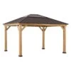 OUTLIV. Gartenpavillon Zedernholz/Stahl Braun