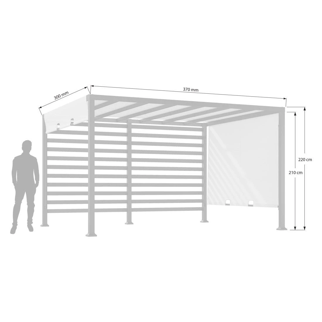 OUTLIV. Gartenpergola 305x366cm Stahl/Stoff Schwarz/Weiß OUTLIV. Gartenpergola 305x366cm Stahl/Stoff Schwarz/Weiß -Outliv outliv pergola 305x366cm stahl stoff 1396607 9