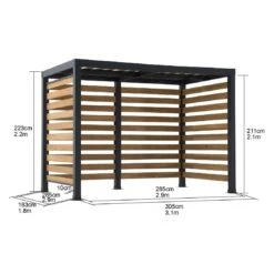 OUTLIV. Gartenpergola 313x191 Cm Zedernholz/Stahl Schwarz/Natur 7 OUTLIV. Gartenpergola 313x191 Cm Zedernholz/Stahl Schwarz/Natur -Outliv outliv pergola 313x191 cm zedernholz stahl 1422237 8